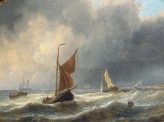 Charles Martin Powell - Heavy weather off the Dutch coast