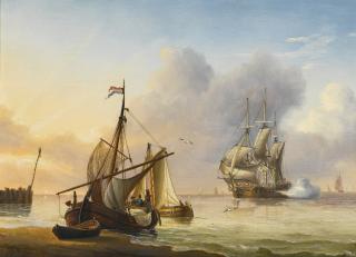 Charles Martin Powell - Shipping In A Storm; Shipping In Choppy Waters; And Shipping In A Calm