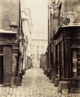 Charles Marville - Rue Saint-Julien-le-Pauvre [de la rue Galande]