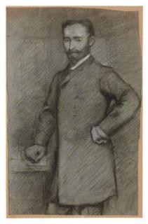 Charles Maurin - Portrait of Dr. Amordru; and two companion drawings by other hands