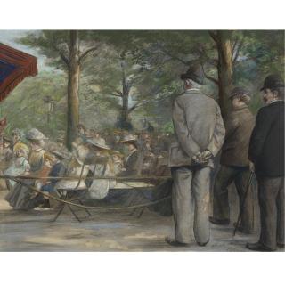 Charles Maurin - Scène De Guignol En Plein Air