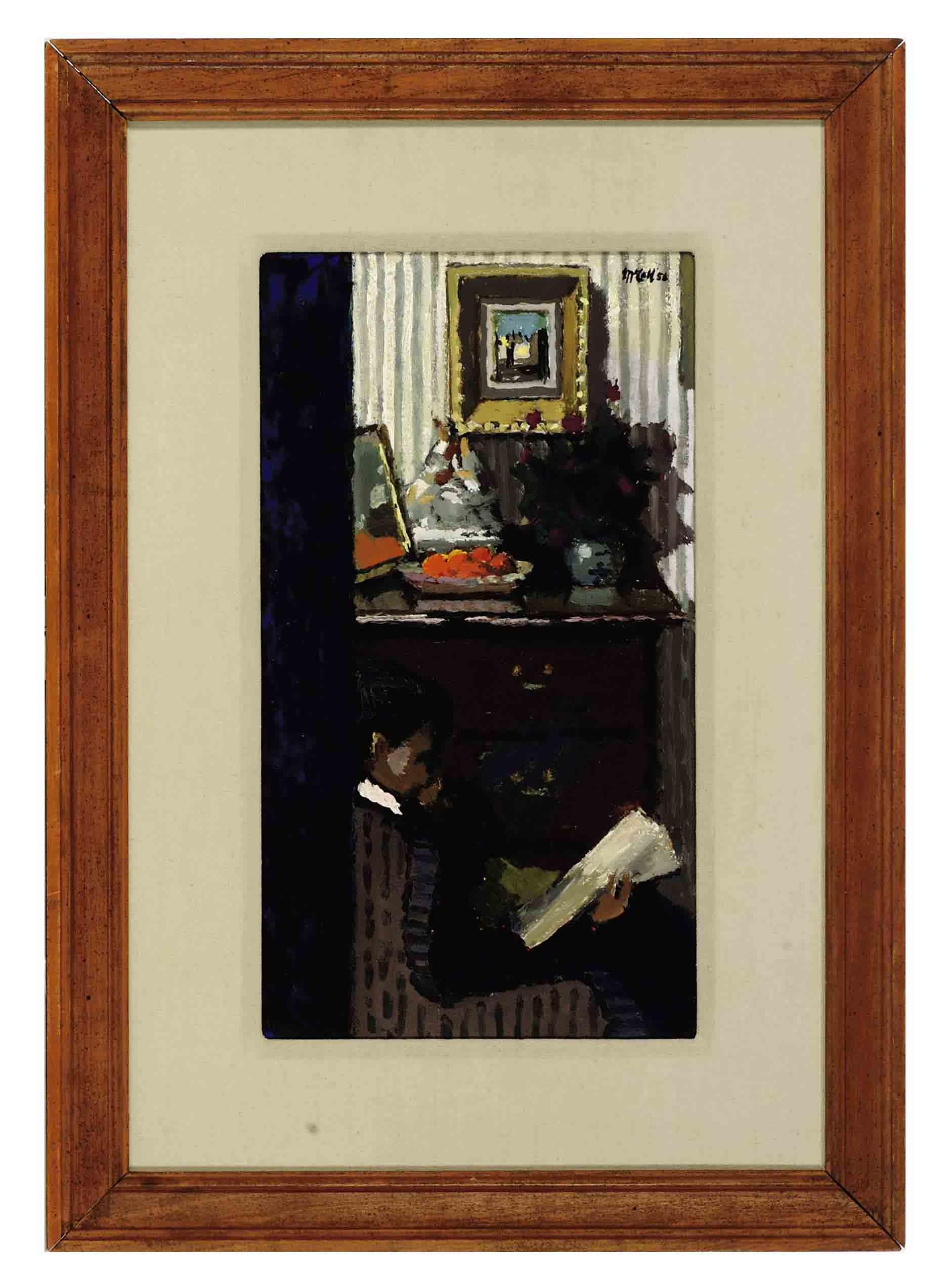 Charles McCall - Reading in an interior