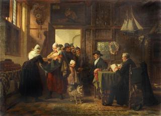 Charles Meer Webb - Die Verteilung von Brot und Almosen