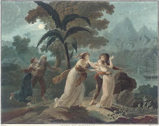 Charles-Melchior Descourtis - L\'Histoire De Paul Et Virginie, After J. F. Schall (Nevill 121; Portalis & Beraldi I, 8)