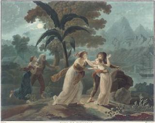 Charles-Melchior Descourtis - L\'Histoire De Paul Et Virginie, After J. F. Schall (Nevill 121; Portalis & Beraldi I, 8)