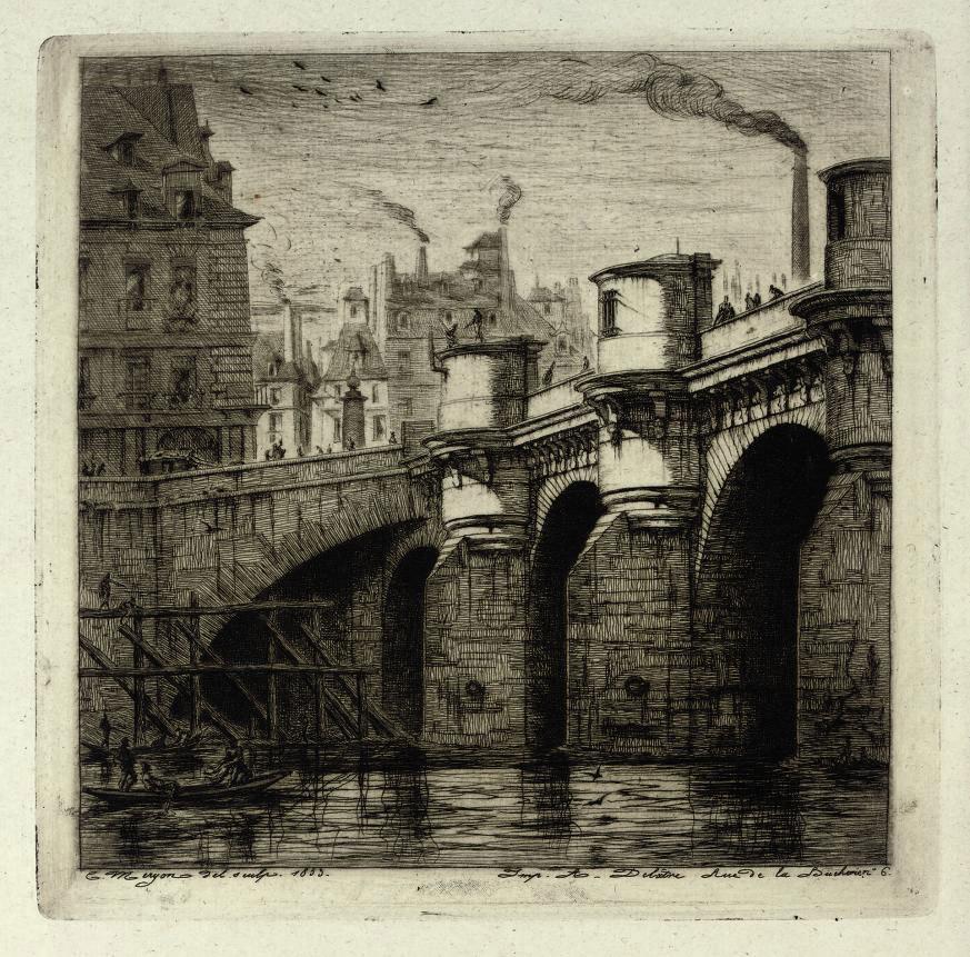 Charles Meryon - Le Pont Neuf (Delteil & Wright 33)