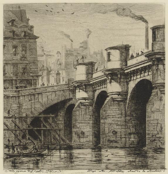 Charles Meryon - Le Pont Neuf, Paris (Delteil-Wright 33)