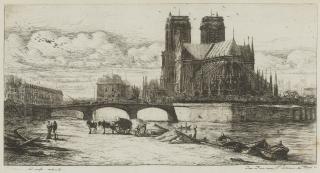 Charles Meryon - Le Styrge; And L\'Abside De Notre-Dame De Paris (Delteil & Wright 23 And 38)