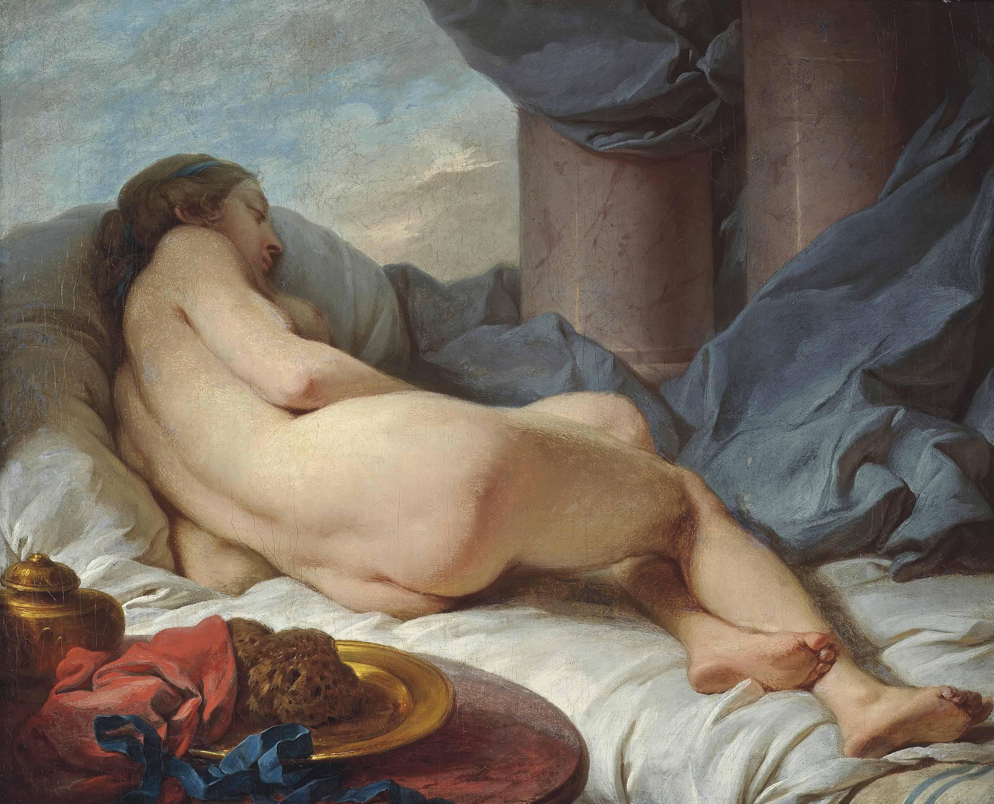 Charles-Michel-Ange Challe - Venus reclining