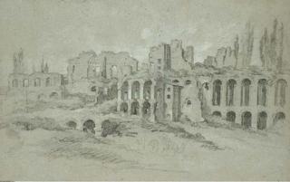 Charles-Michel-Ange Challe - Vue de La Domus Augustiana, Ou Palais Des Empereurs, Rome