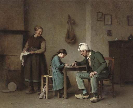 Charles Moreau - Helping out with a letter
