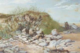 Charles Napier Hemy, R.A., R.W.S., R.O.I. - Near Monkseaton, Northumberland