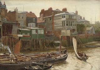 Charles Napier Hemy, R.A., R.W.S. - Cold Harbour, Blackwall