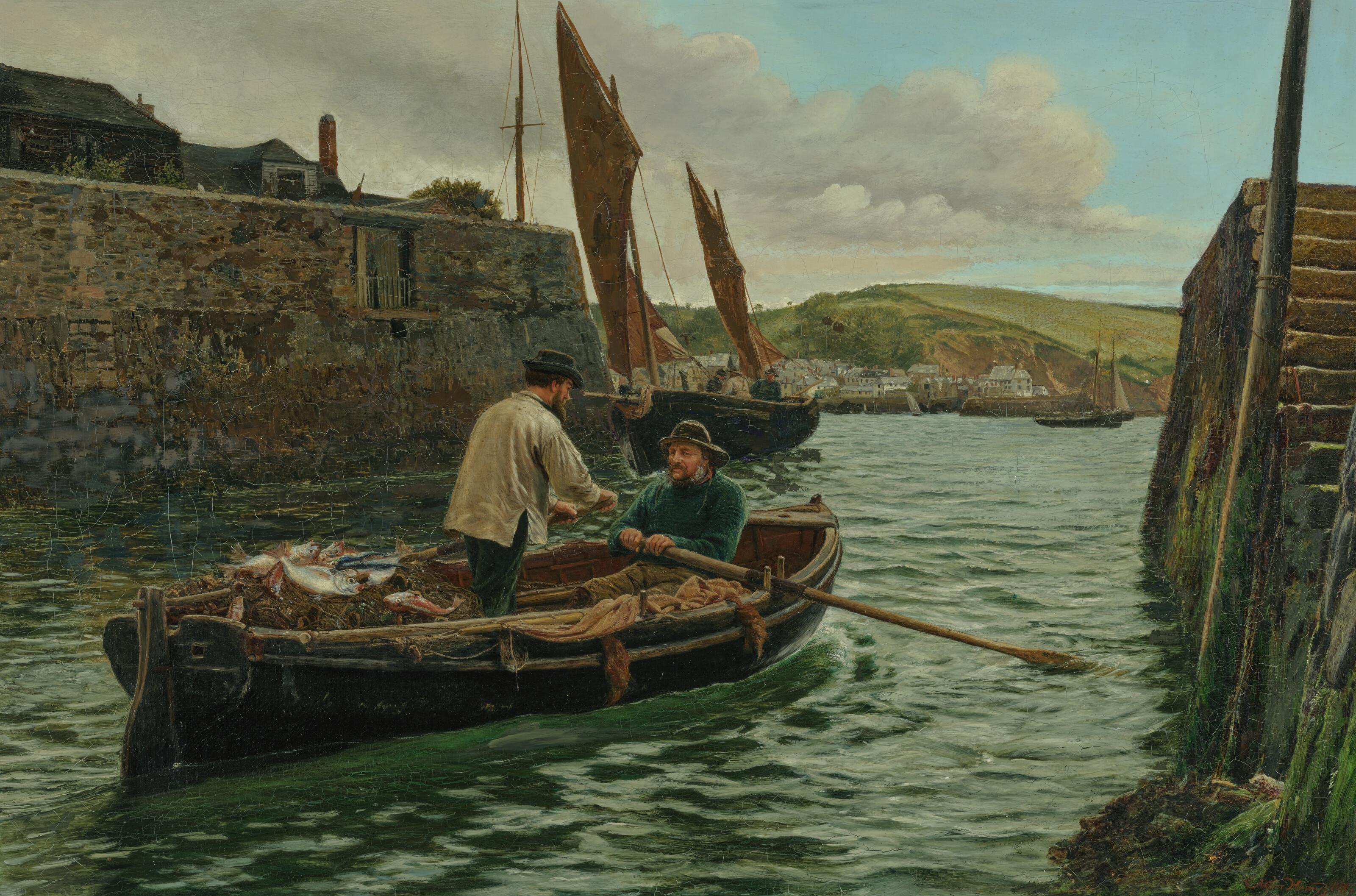 Charles Napier Hemy, R.A., R.W.S. - The seine fishers