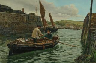 Charles Napier Hemy, R.A., R.W.S. - The seine fishers