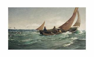 Charles Napier Hemy, R.A. - Beating to sea