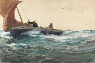 Charles Napier Hemy, RA RWS - \'In the Trough of the Sea\'
