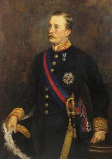 Charles Napier Kennedy - Portrait of Algernon Hawkins Thomand Keith-Falconer, 9th Earl of Kintore (1852-1930), half-length, dressed in uniform