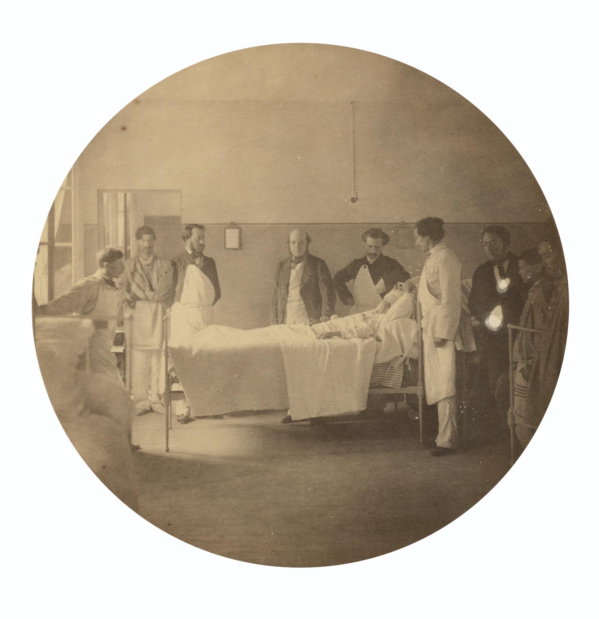 Charles Nègre - Asile Impérial De Vincennes, La Visite Du Médecin, 1858-59Albumen Print, Mounted To Strong Paper. Mounted And Framed.