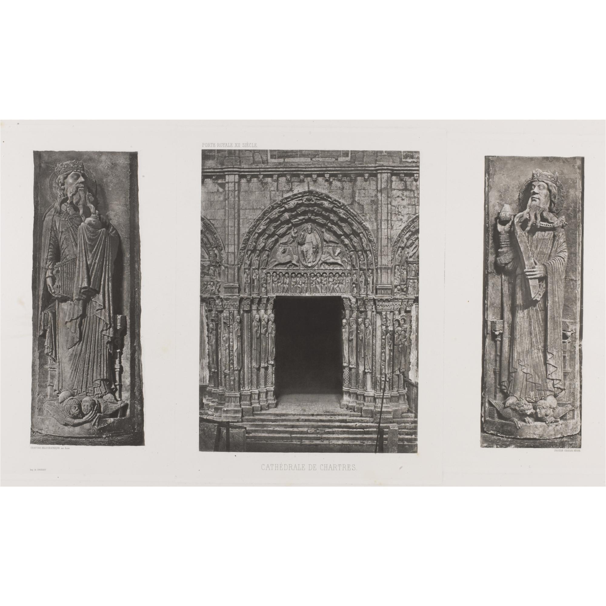 Charles Nègre - \'Cathédrale De Chartres, Porte Royale, Xiie Siècle\', 1856-57