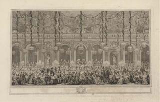 Charles Nicolas Cochin, Le Jeune - Soirée de jeux à la Cour française