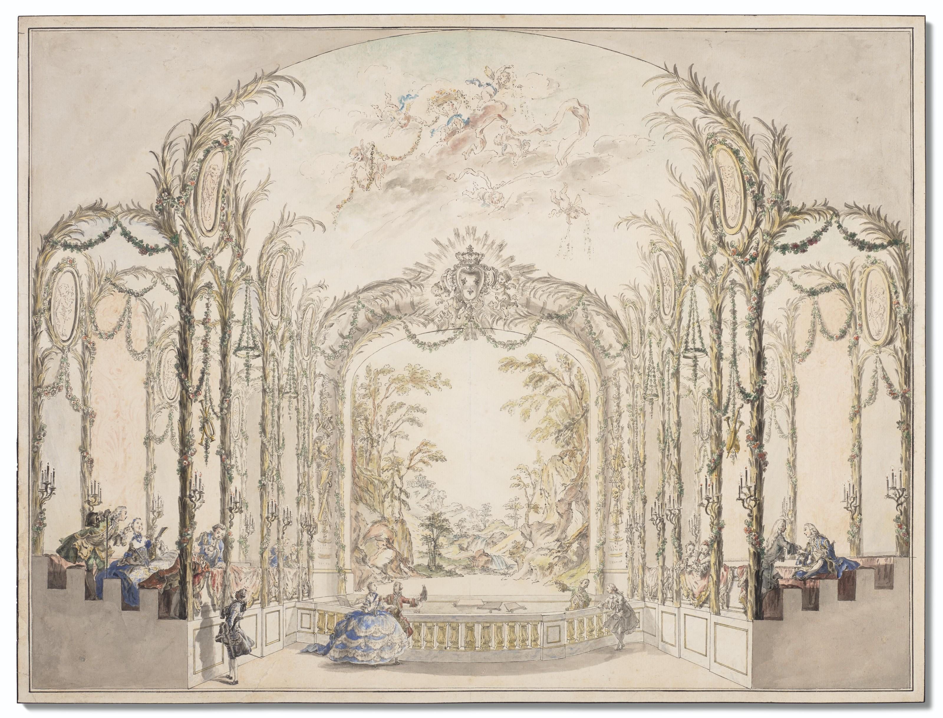Charles-Nicolas Cochin The Younger - Design for a royal theater
