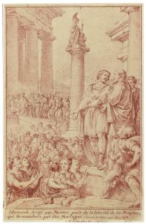 Charles-Nicolas Cochin The Younger - Idomeneus, Directed By Mentor, Witnessing The Happiness Of His Subjects In A Wedding Procession To The Temple