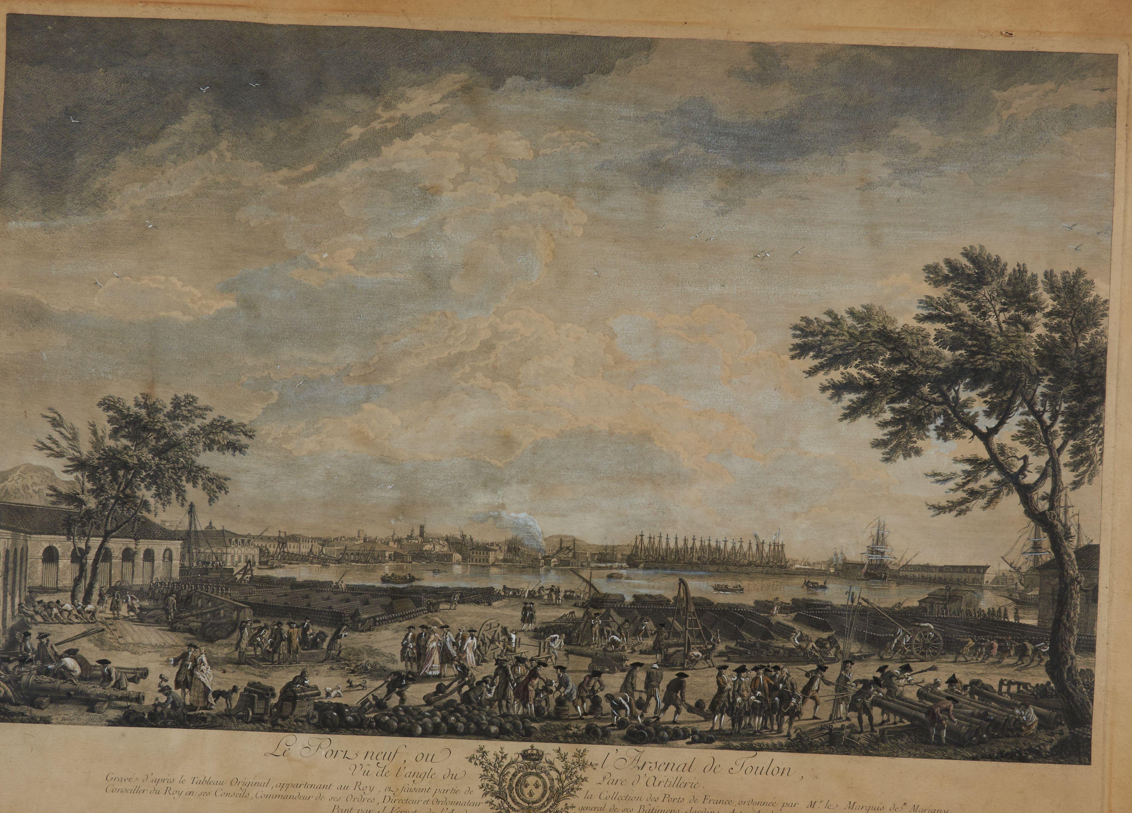 Charles Nicolas Cochin the Younger - Le Pont Neuf ou l\'Arsenal de Toulon