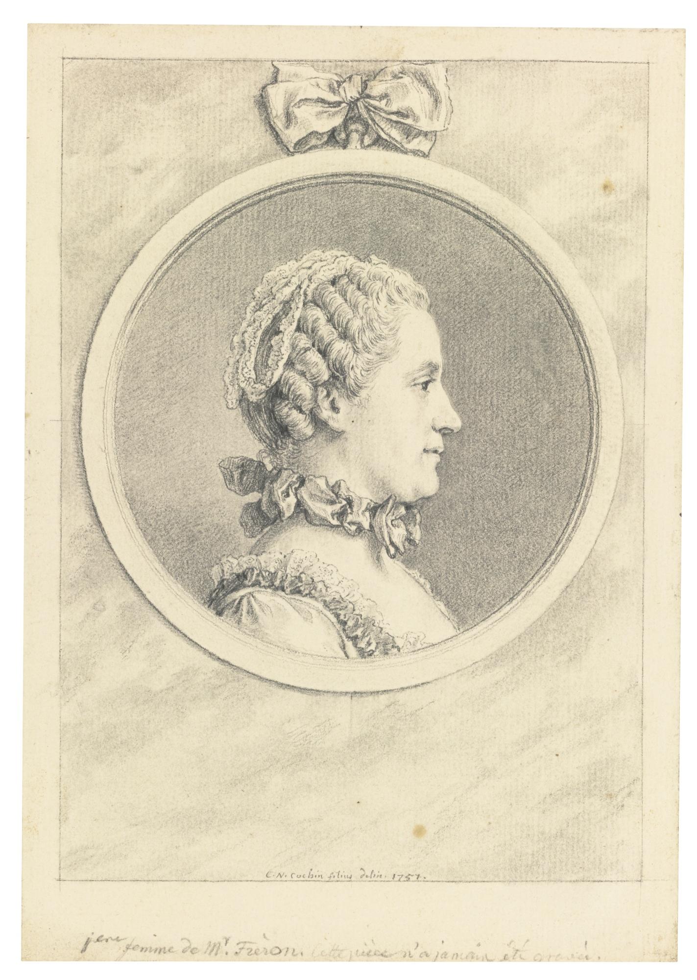 Charles-Nicolas Cochin - Madame Élie Catherine Freon, Née Thérèse Guyomar