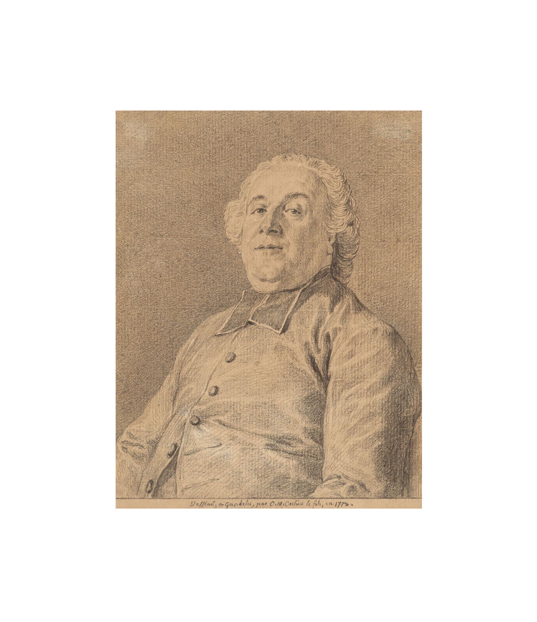 Charles-Nicolas Cochin - Portrait De L\'Abbé Merry Pommyer De Sarches