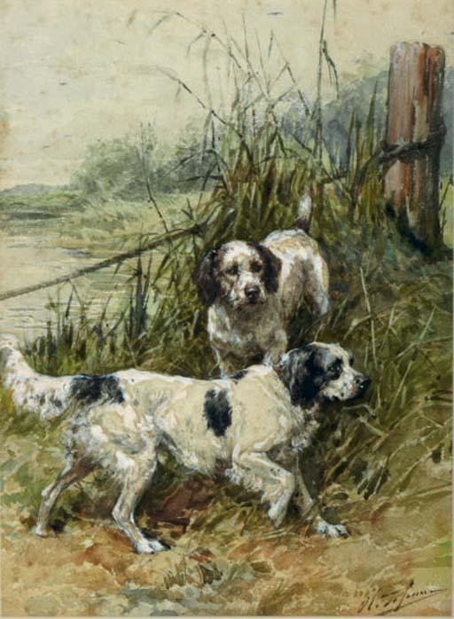 Charles Olivier de Penne - Hunting dogs on the watch