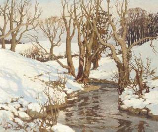 Charles Oppenheimer, R.S.A., R.S.W. - Winter Landscape, Galloway