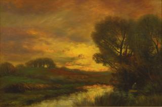 Charles P. Appel - Sunset Over A River 