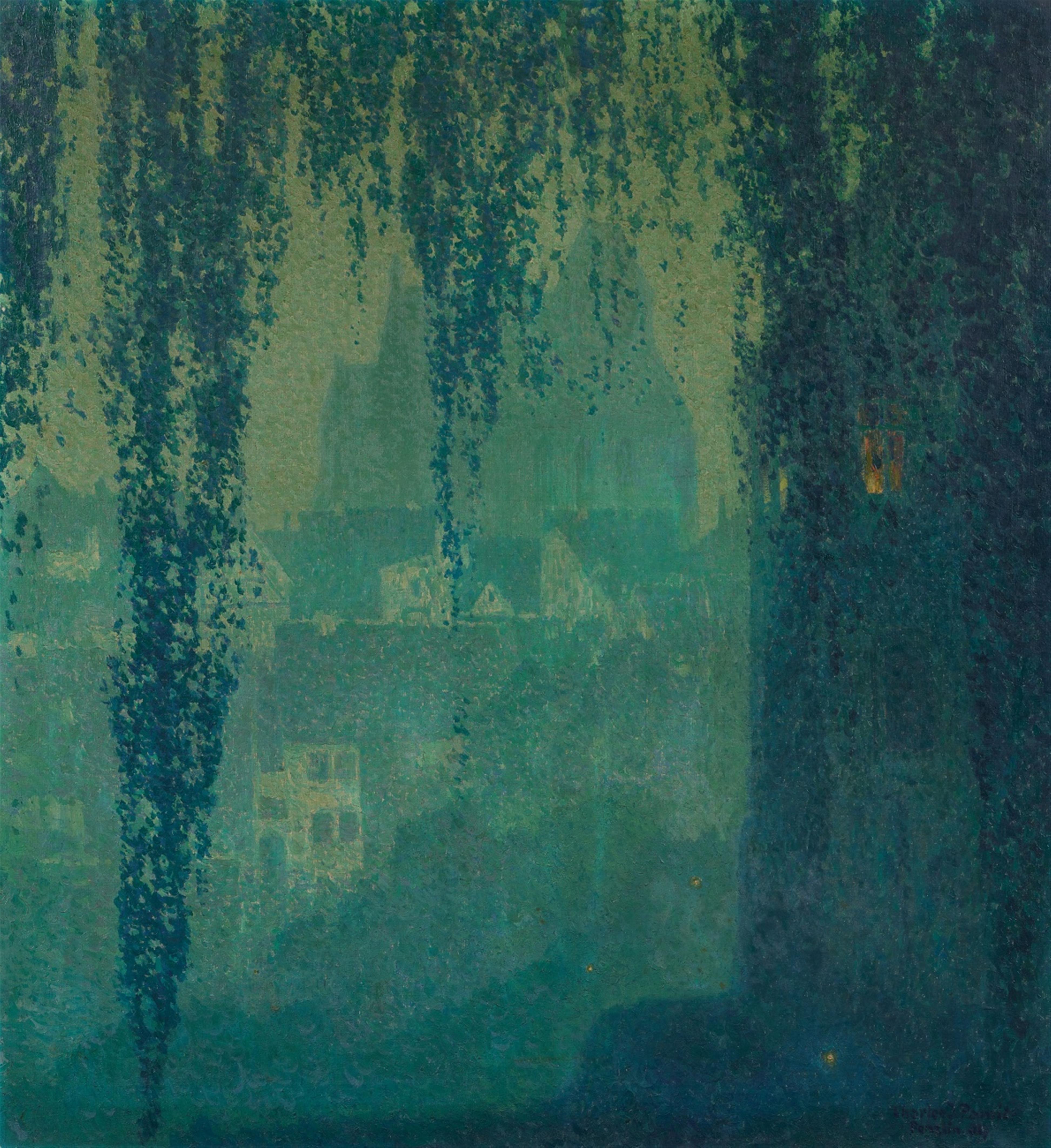 Charles Palmié - Blick von der Burg Penzlin auf die Marienkirche