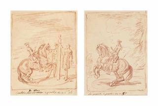 Charles Parrocel - Courbettes De Côté À Gauche; Et La Pirouette À Gauche