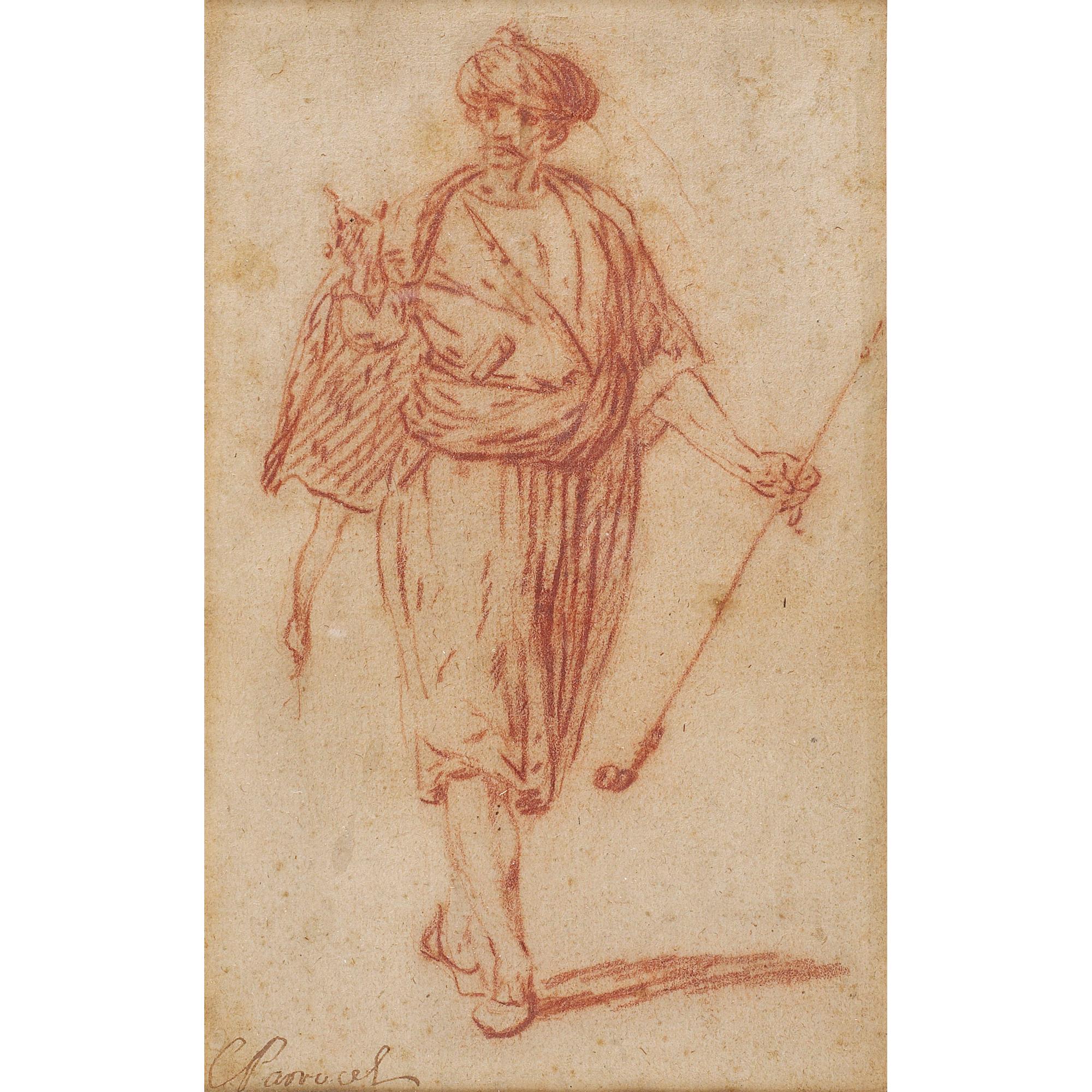 Charles Parrocel - Etude D\'Homme Portant Un Costume Oriental
