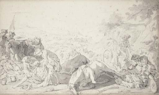 Charles Parrocel - Soldats Soignant Des Blessés Après Une Bataille