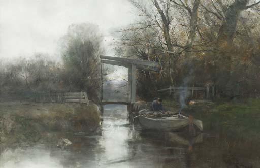 Charles Paul Gruppe - A misty morning in autumn