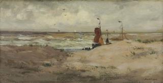 Charles Paul Gruppe - Beach Scene, Holland