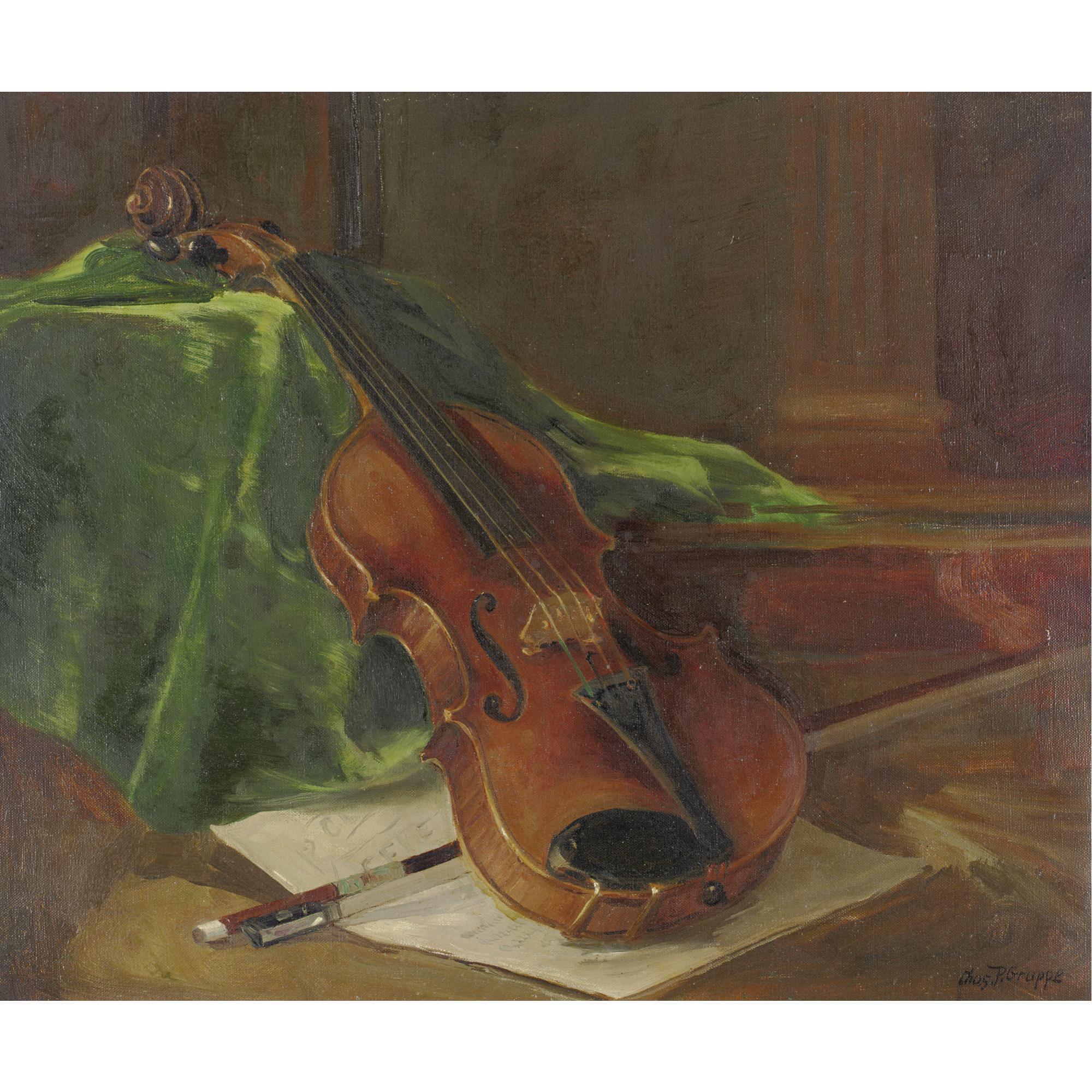 Charles Paul Gruppe - Still Life With Violin And Bow