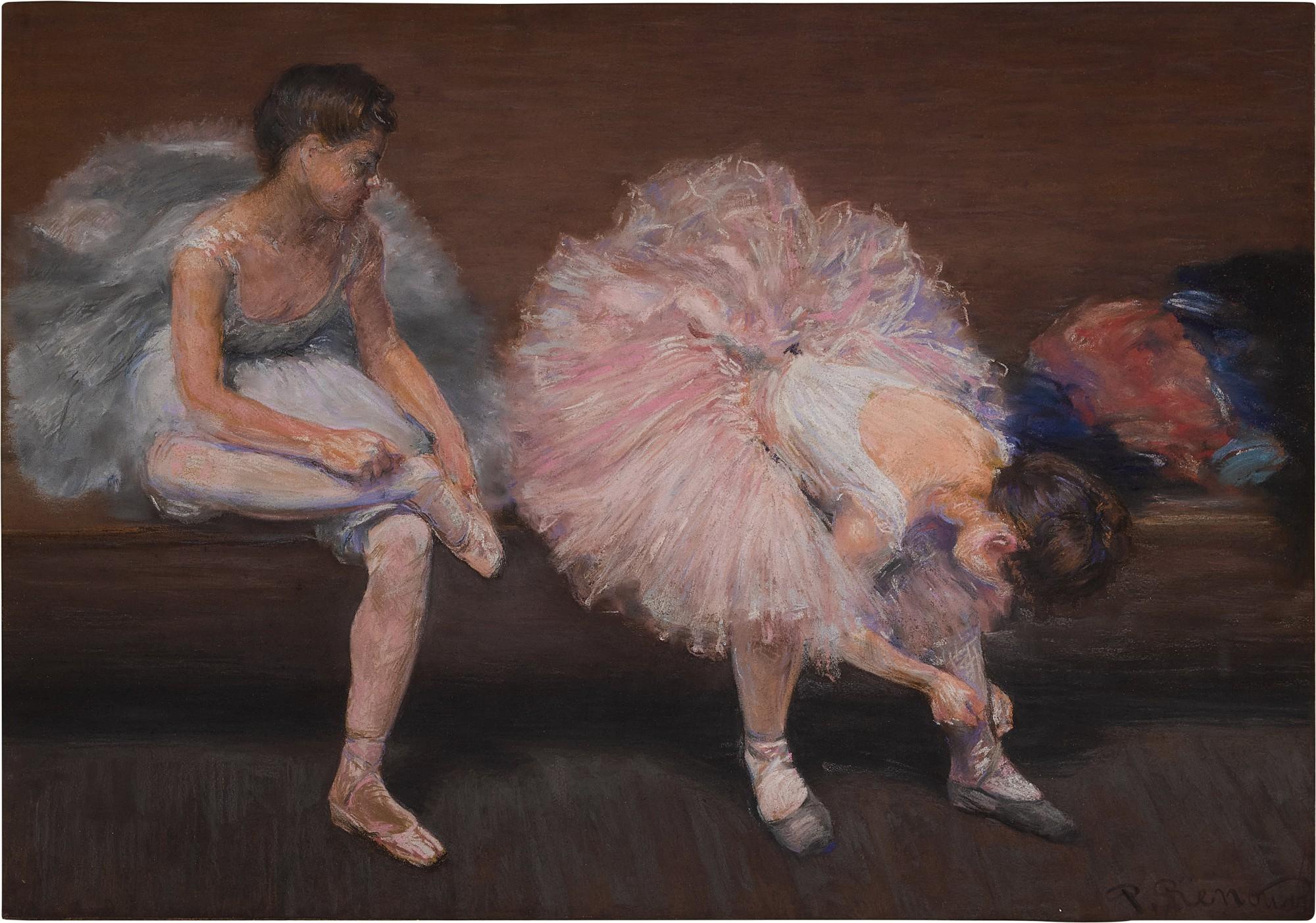 Charles Paul Renouard - Danseuses ajustant leur chausons
