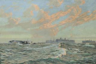 Charles Pears, P.S.M.A., R.O.I. - An Atlantic Convoy At Dusk