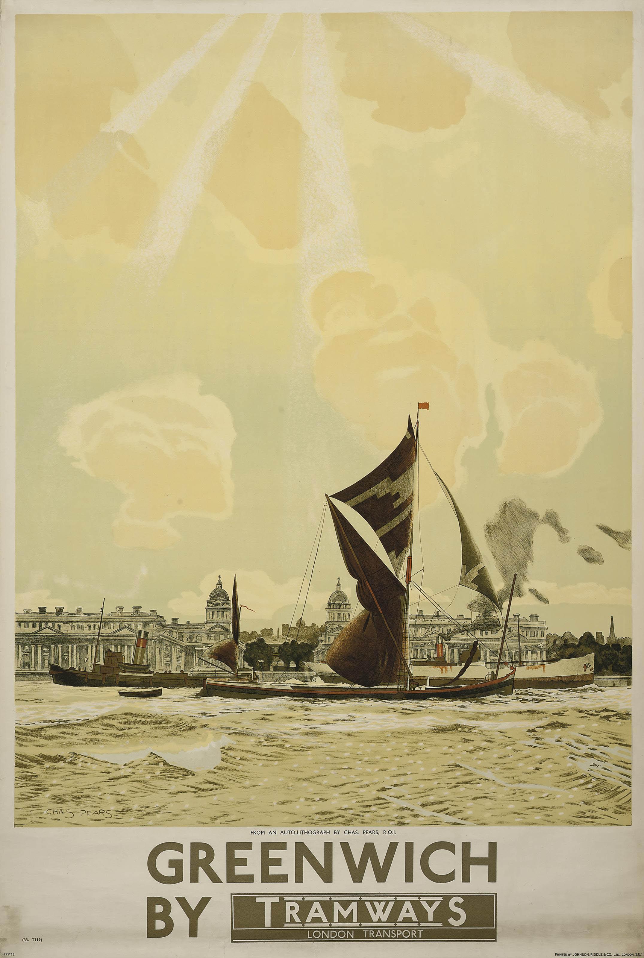Charles Pears - Greenwich By Tramways
