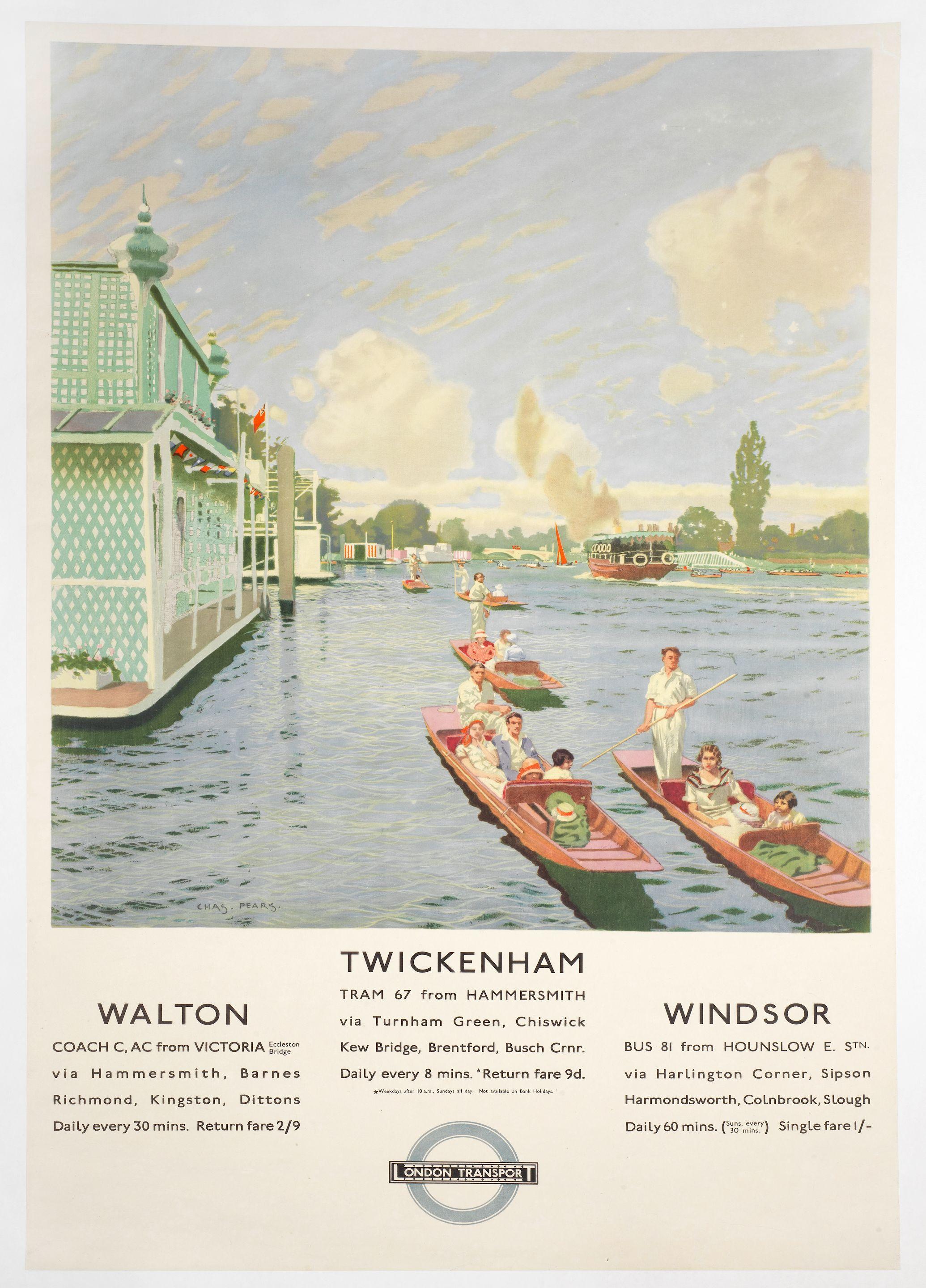 Charles Pears - London Transport. Walton, Twickhenham And Windsor
