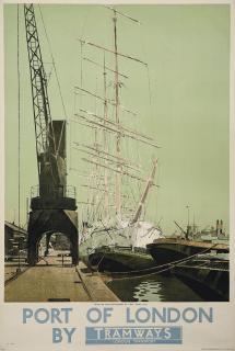 Charles Pears - Port of London By Tramways