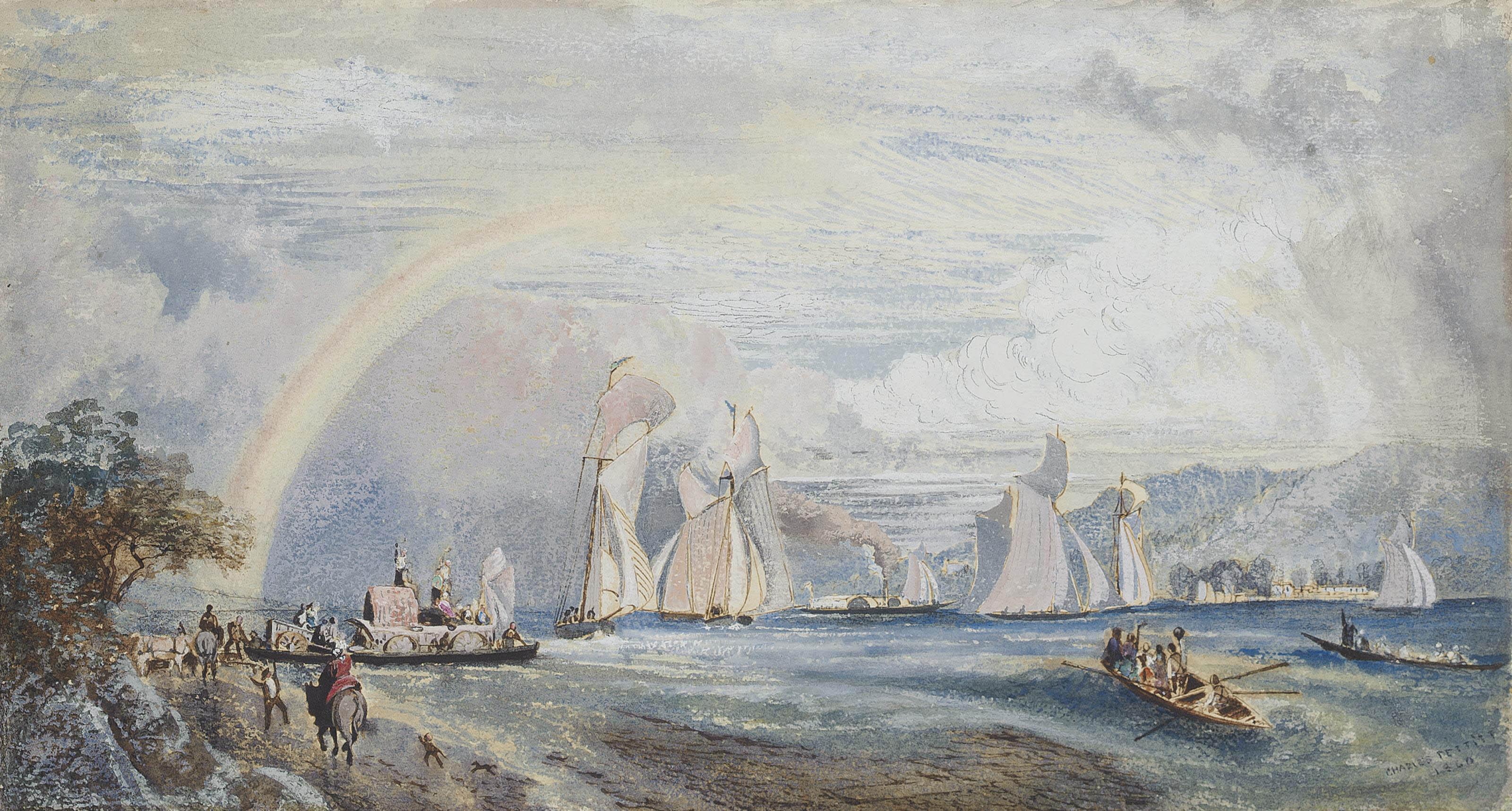 Charles Pettitt - Queen Victoria\'s and Prince Albert\'s visit to Rothesay on 17th August 1847 on board the R.Y. Fairy