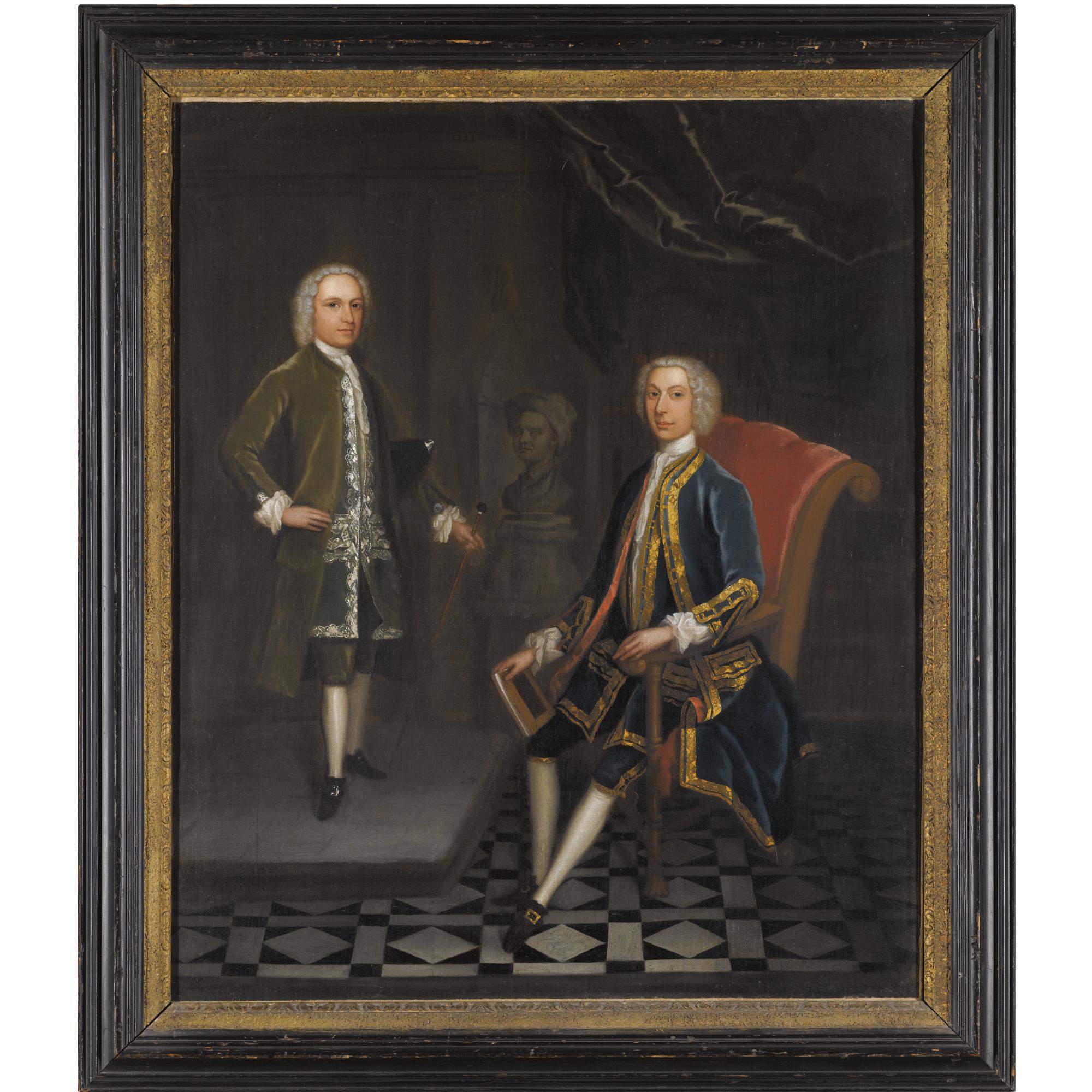 Charles Philips - Portrait Of Two Gentlemen