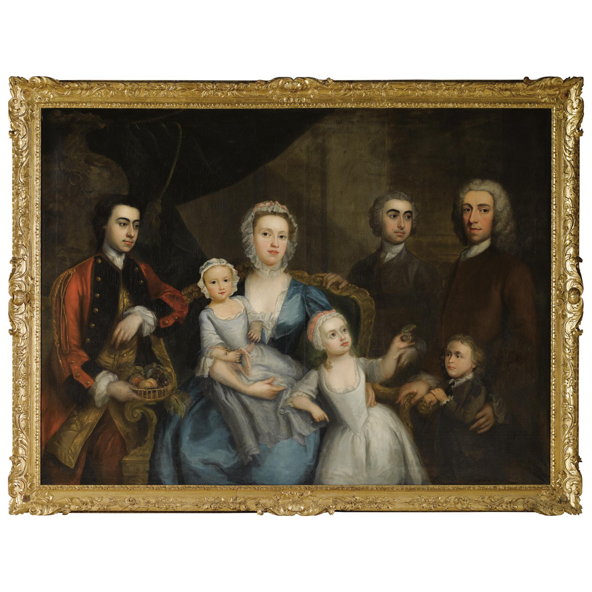 Charles Phillips - Portrait Of A Family In An Interior
