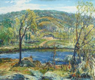 Charles Reiffel - Edge of the Reservoir 25 x 30 1/4 in. framed 34 3/4 x 39 3/4 in.