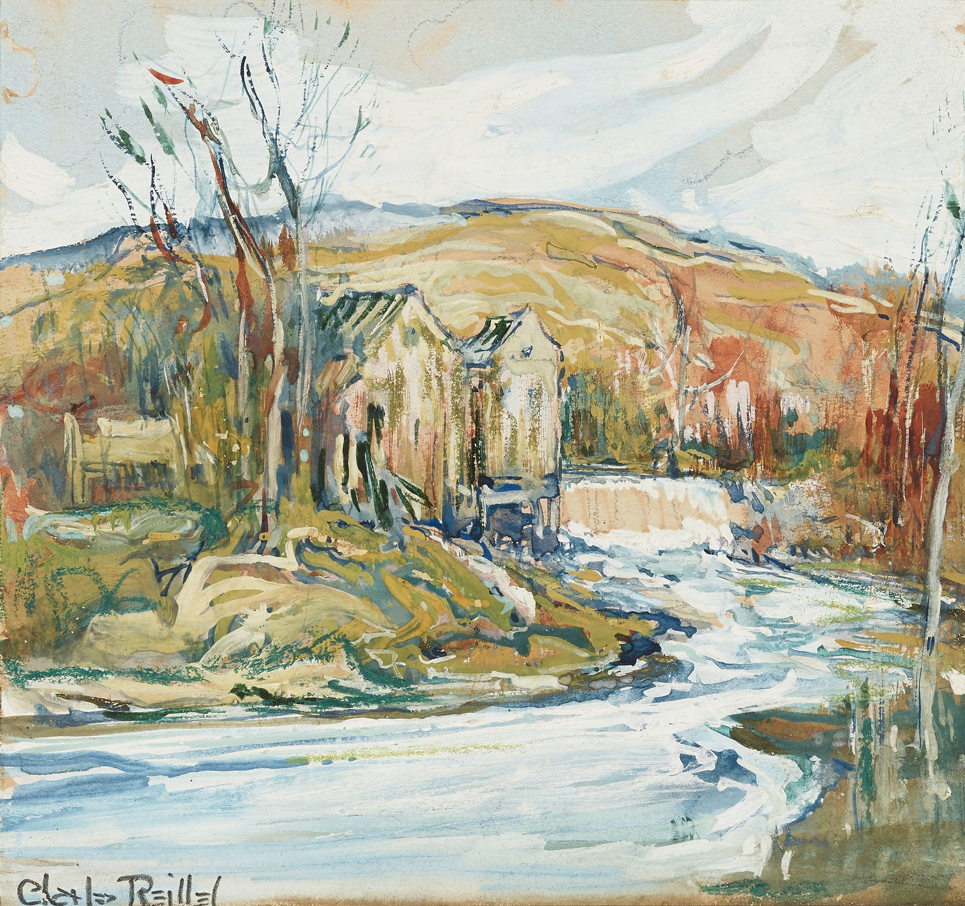 Charles Reiffel - Houses Along The Water